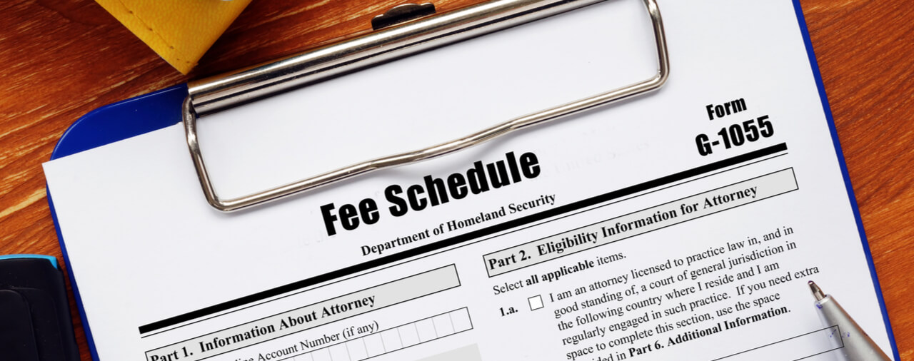 USCIS Publishes Updated Form G-1055, Fee Schedule